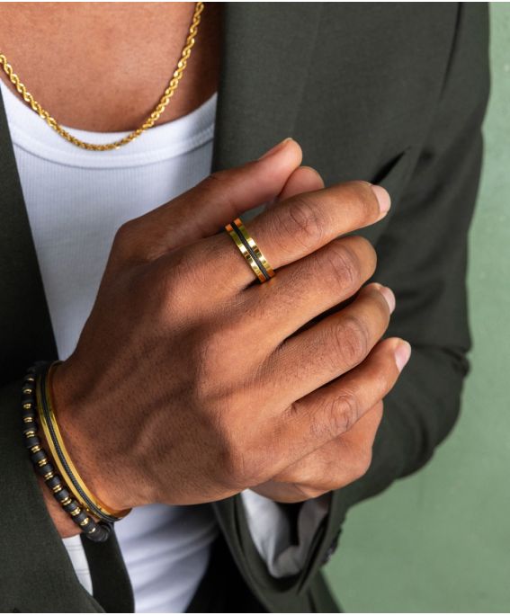 Navarch 6mm Ring Black | Gold 69/22mm