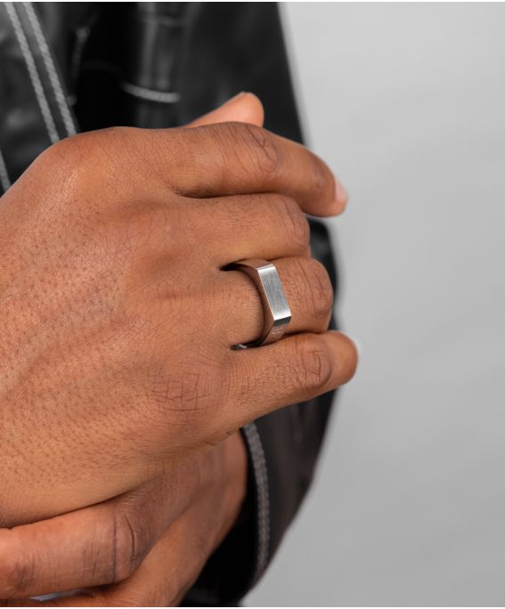 Signet Ring 6mm Slim Silver 69/22mm