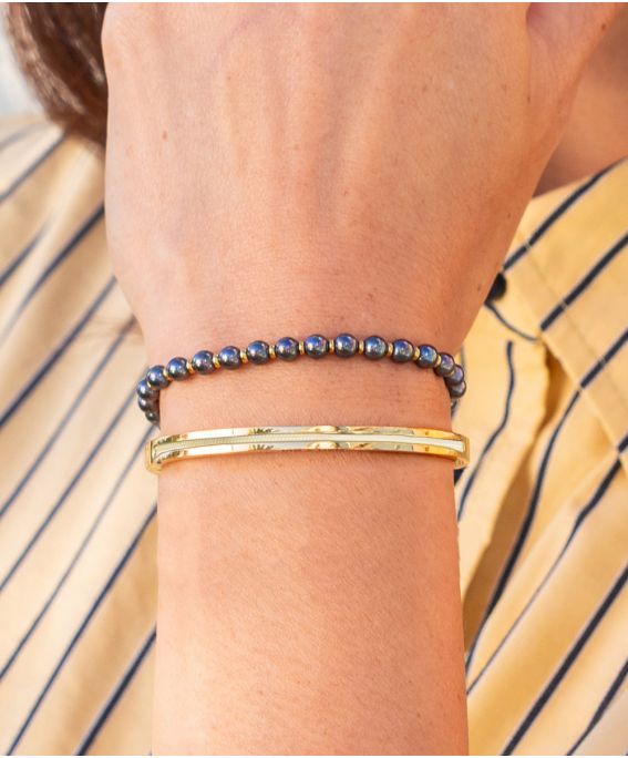 Brontide 4 mm Gray Pearl | Gold XXS - M