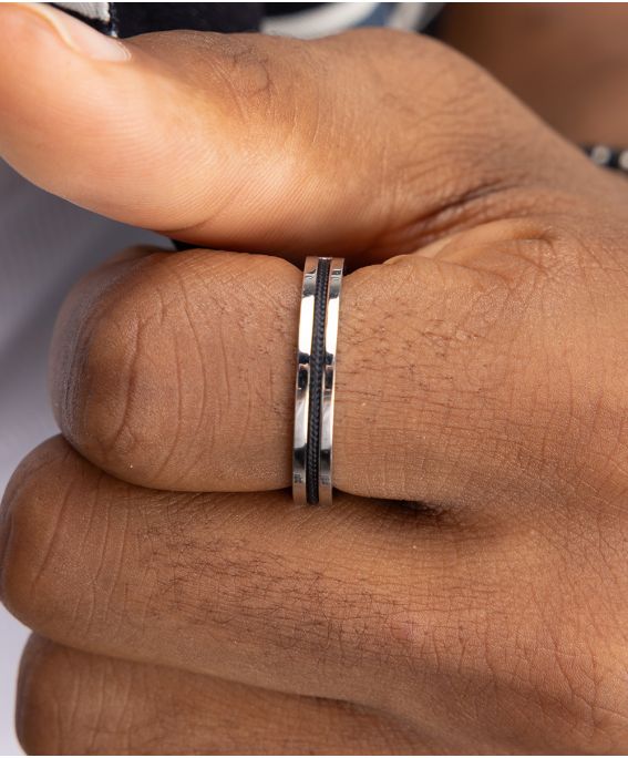 Navarch 6mm Ring Navy | Silver 69/22mm