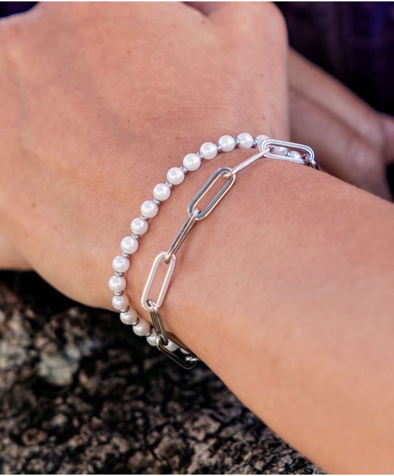 Brontide 4 mm Pearl | Silver XXS - M