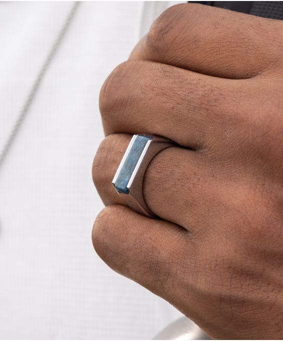 Signet Ring 7mm Lapis Lazuli | Silver 66/21mm