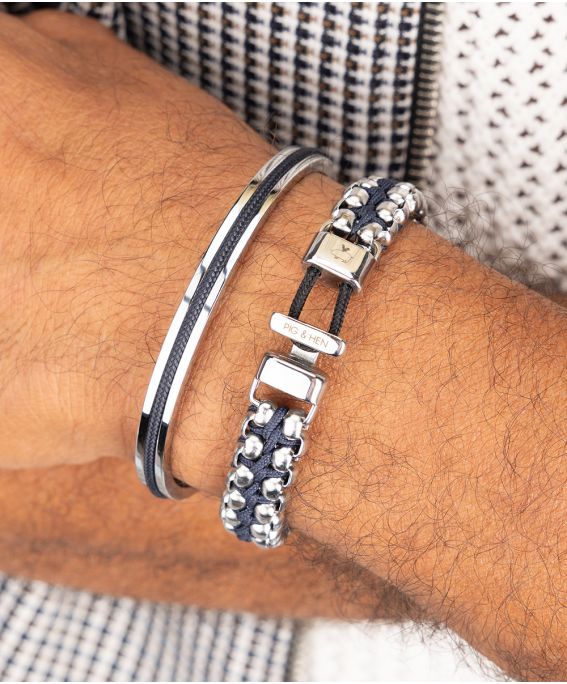 Catena Venetian DBL Navy | Silver M (18cm)
