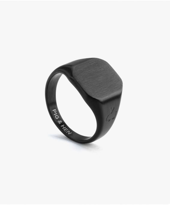 Signet Ring 16mm Classic Black-25001