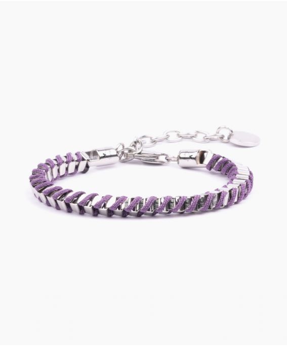 Cleo Diamond Slip-On Bracelet Rose Gold Rose / Amethyst / L